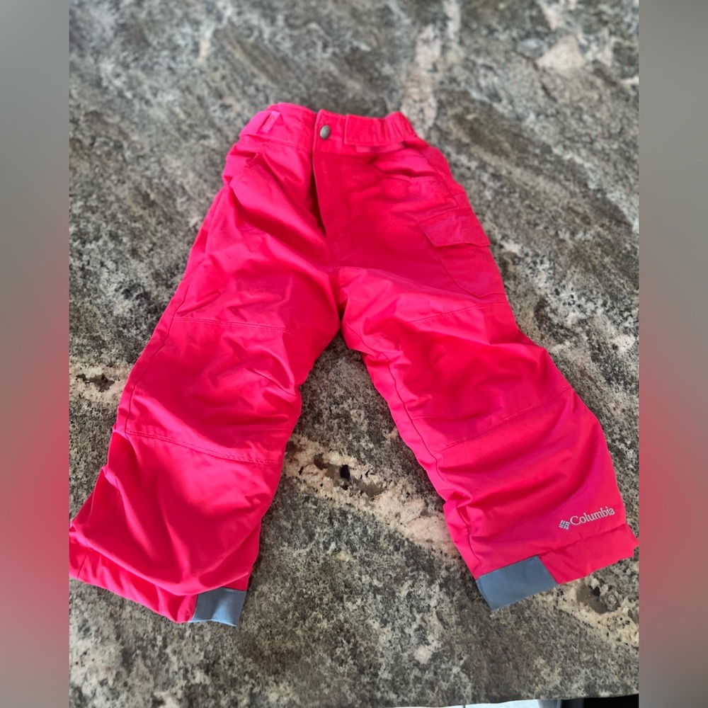 Girls hot pink Columbia snow pants